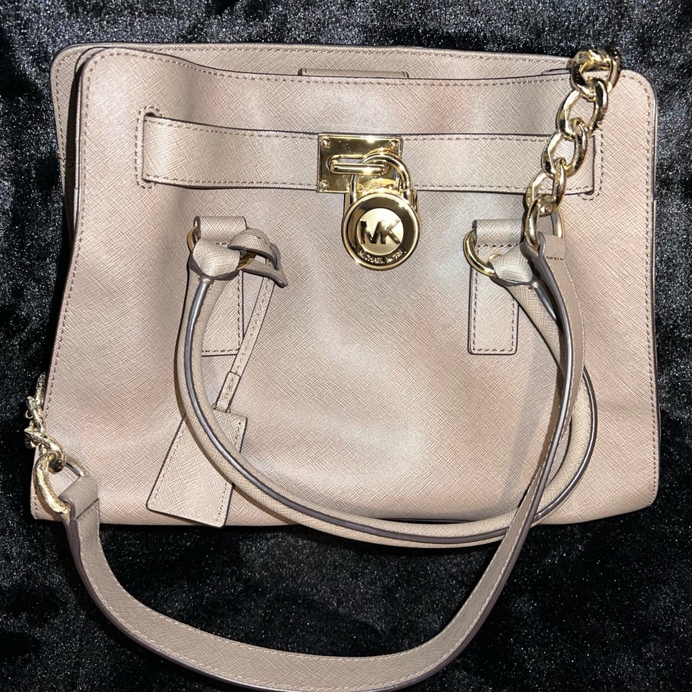 Michael Kors Hamilton Saffiano leather satchel bag